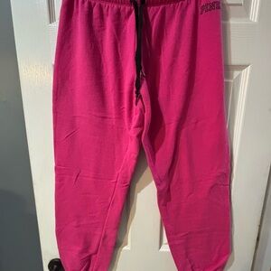 PINK Victoria's Secret Bright Pink Joggers size medium